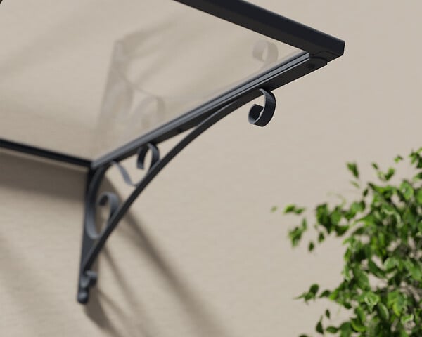 CANOPIA - Canopia Marquise de porte Venus 135,5 x 88 cm Gris - large