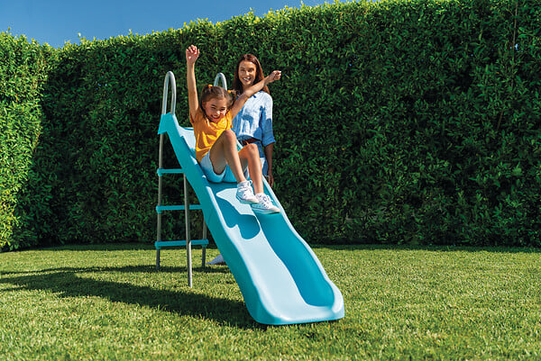 INTEX - Toboggan sur pieds - Bleu - 3-10 ans - L.251xl.84xH.147cm - large
