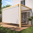 OVIALA - Store blanc pour pergola bioclimatique corato et sapri (3,80 x 2,30 m) - Valloni - vignette