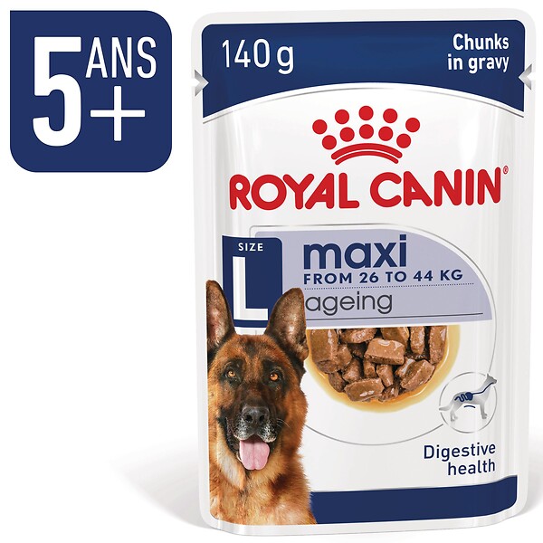 ROYAL CANIN - Aliment humide pour chien Maxi Ageing - 10 sachets de 140g - large