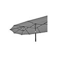 KZ GARDEN - Parasol de jardin double Gris 450 x 265 x H 240cm Mât Ø48mm Toile polyester 180gr/m2 Robuste KZ GARDEN - vignette