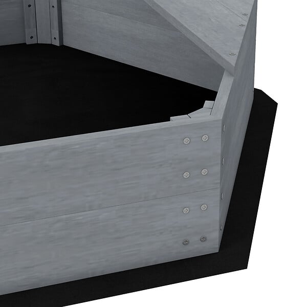 OUTSUNNY - Bac à sable enfant design bateau - dim. 190L x 90l x 138H cm - voile, gouvernail - bois gris - large