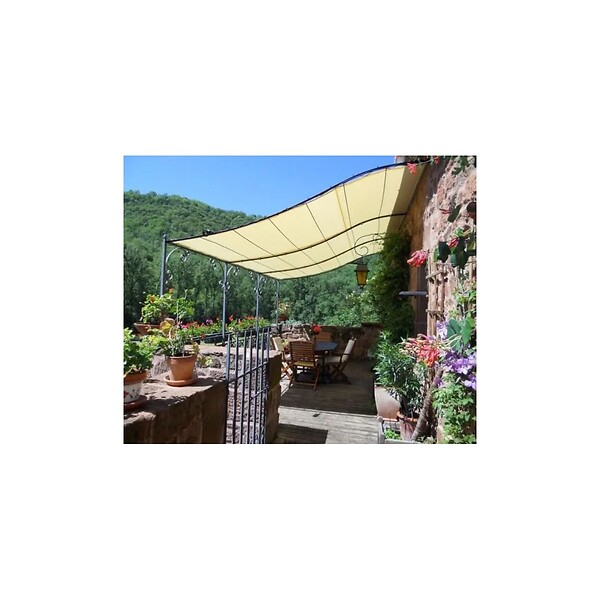 KZ GARDEN - Bâche Pergola 4 x 3 m BEIGE PVC Traitée Anti UV Haute qualité KZ GARDEN - large