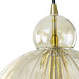 C-CREATION - Suspension en verre strié Genesi Ambré réglable - vignette
