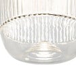 C-CREATION - Suspension verre strié EOLINE Transparent et doré - E27 - vignette