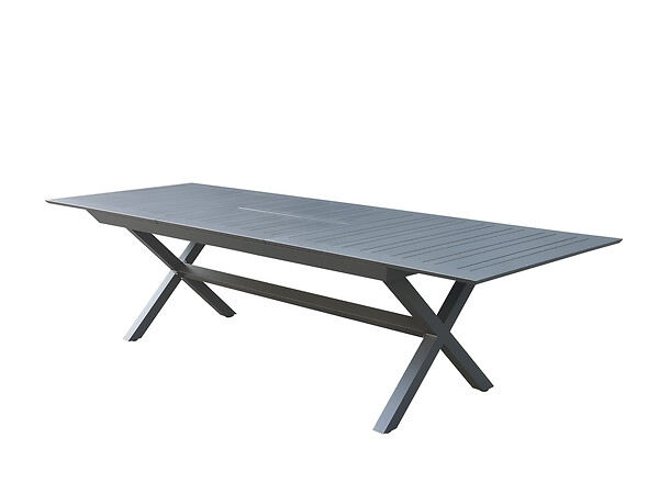 MODE DE VIE - Table de jardin extensible Denver - Aluminium -  Anthracite - large
