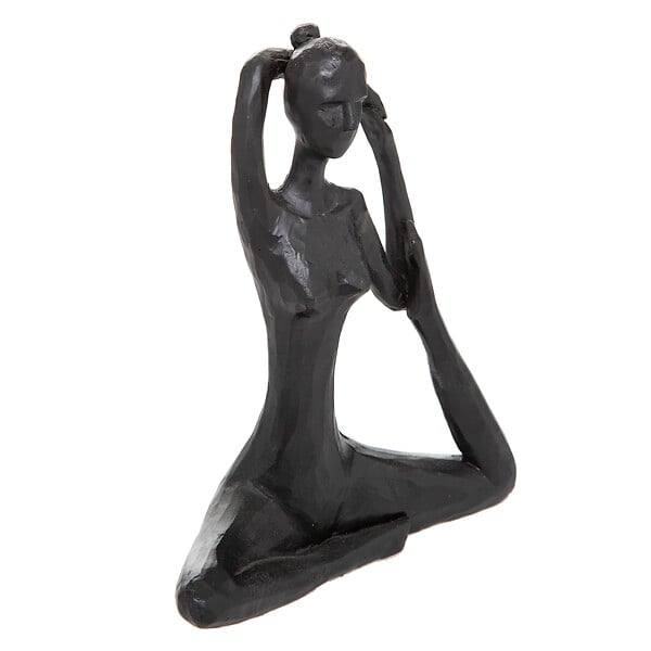 ATMOSPHERA - Statue yoga résine Lina H22 - Noir - Décoration intérieure - large