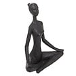 ATMOSPHERA - Statue yoga résine Lina H22 - Noir - Décoration intérieure - vignette