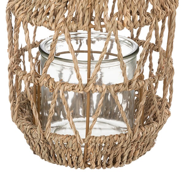 ATMOSPHERA - Lanterne décorative rotin Muli Beige 18cm - large
