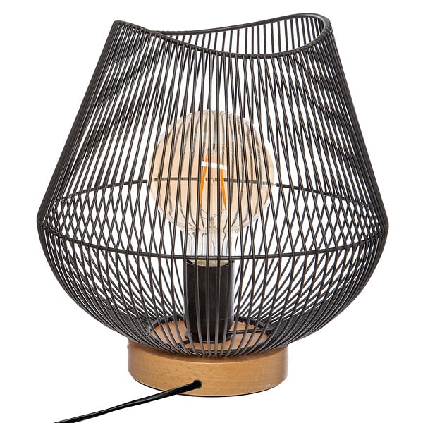 ATMOSPHERA - Lampe à poser métal Jena Noir E27 - large