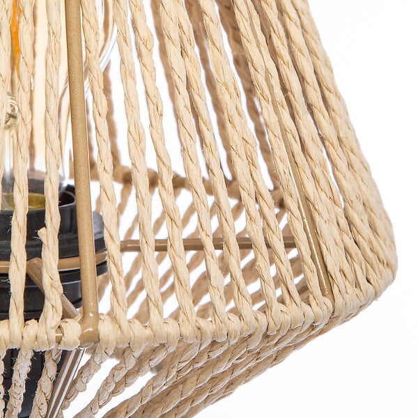 ATMOSPHERA - Lampe à poser en papier et métal Jily Beige H34cm - large