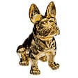 ATMOSPHERA - Chien décoratif en grès - Bulldog Eden - Or - H.22cm - vignette