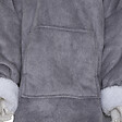 ATMOSPHERA - Plaid sweat en flanelle gris - 80x115cm - vignette