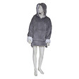 ATMOSPHERA - Plaid sweat en flanelle gris - 80x115cm - vignette