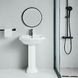 ROGIER & MOTHES - Lavabo rétro sur colonne MADRY 60 cm en céramique - vignette