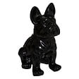ATMOSPHERA - Statuette décorative chien en grès - Eden - Noir - H.22cm - vignette