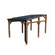 CERLAND - Carport solaire bois ELIO - Marron - L.512xH.322xP.305cm - vignette