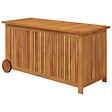 VIDAXL - vidaXL Boîte de rangement de jardin avec roues 113x50x58cm Bois acacia - vignette