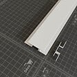 TECNOPROFILS - Profil Multifonction PVC Clipsable - 8 mm - Longueur 2.60 m - Blanc - vignette