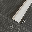TECNOPROFILS - Profil de Jonction PVC 8 mm - Longueur 2.60 m - Blanc - vignette