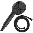 HANSGROHE - Pommeau de douche HANSGROHE Pulsify Select EcoSmart 105 3 jets Relaxation + flexible 125 cm HANSGROHE Isiflex noir mat - vignette