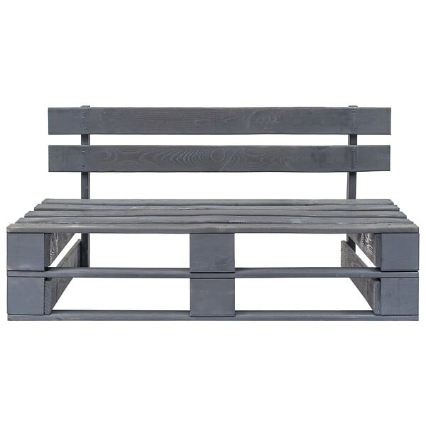 VIDAXL - vidaXL Banc palette de jardin bois gris - large