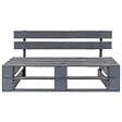 VIDAXL - vidaXL Banc palette de jardin bois gris - vignette