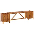 VIDAXL - vidaXL Banc de jardin avec 2 jardinières 150x30x40 cm Bois d'acacia - vignette