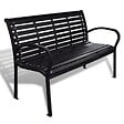 VIDAXL - vidaXL Banc de jardin 125 cm acier et WPC noir - vignette