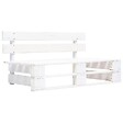 VIDAXL - vidaXL Banc palette de jardin bois gris blanc - vignette
