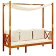 VIDAXL - vidaXL Banc de jardin avec auvent Bois d'acacia solide - vignette