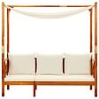 VIDAXL - vidaXL Banc de jardin avec auvent Bois d'acacia solide - vignette
