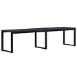 VIDAXL - vidaXL Banc de jardin 180 cm Panneau PS Noir - vignette