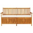 VIDAXL - vidaXL Banc de rangement avec coussin 148 cm Bois d'acacia solide - vignette