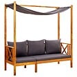 VIDAXL - vidaXL Banc de jardin avec auvent Bois d'acacia solide - vignette