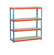 SIMON RACK - Simon Rack - Etagère de rangement 2000x1500x450mm bleu/orange/ bois charge 400 Kg - KIT ECOFORTE 1504-4 SIMONRACK - vignette