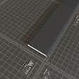TECNOPROFILS - Champlat PVC Cellulaire 45 mm - Longueur 1 m - Anthracite - vignette