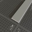 TECNOPROFILS - Champlat PVC Cellulaire 45 mm - Longueur 1 m - Gris - vignette