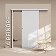 COULICOOL - Porte Coulissante avec Rail - Prépeinte Plane 93 cm - Avec butée - vignette