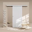 COULICOOL - Porte Coulissante avec Rail - Prépeinte Plane 93 cm - Sans butée - vignette