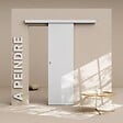 COULICOOL - Porte Coulissante avec Rail - Prépeinte Plane 63 cm - Sans butée - vignette