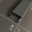 MON MARCHE DECO - Goulotte TV Cache-Câble Adhésive Carrée PVC - L. 1,20 m - Anthracite - vignette