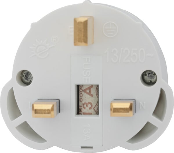 ZENITECH - Adaptateur voyage prise France vers Royaume-Uni blanc 13A - large