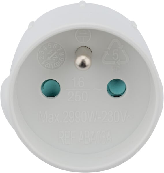 ZENITECH - Adaptateur voyage prise France vers Royaume-Uni blanc 13A - large