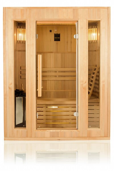 FR SAUNA - Sauna infrarouge épicéa massif Apollon Quartz 3 places - large