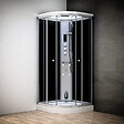 THALASSOR - Cabine hammam 90 x 90 SILVER Noir quart de rond - vignette