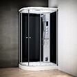 THALASSOR - Cabine hammam 120 x 90 SILVER Noir asymétrique droite - vignette
