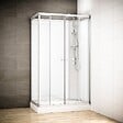 THALASSOR - Cabine douche 140 x 90 SILVER Blanc rectangulaire droite - vignette