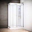 THALASSOR - Cabine douche hydromassante 140 x 90 SILVER Blanc rectangulaire droite - vignette