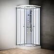 THALASSOR - Cabine douche hydromassante 90 x 90 SILVER Blanc quart de rond - vignette